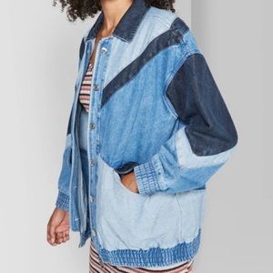 Wild fable colorblock denim jacket Clearance